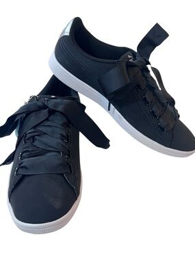 Puma Vikky Ribbon VT Sneakers Tennis Shoes Women Size 9.5 New Black